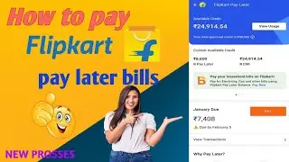 How to pay Flipkart pay later bills || Flipkart pay later bill kaise bhare ||