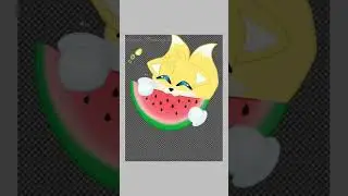 "Tails Eating A Watermelon"🍉Summer☀️ Speedpaint #tailsprower #watermelon #summervibes #ibispaintx