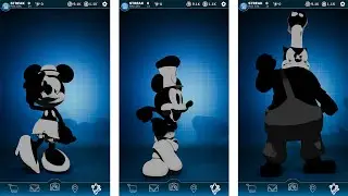 Steamboat Willie Characters FNAF AR Workshop Animations