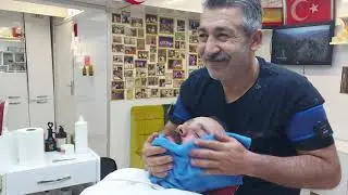 AWESOME BEARD SHAVE WITH ASMR MUNUR ONKAN,EYEBROW PURCHASING AND NOSE WAX