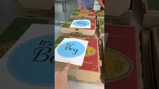 CREATIVE Gender Reveal Using PIZZA BOXES😍