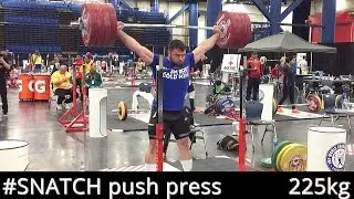SNATCH Push Press 225kg/495lb / A.TOROKHTIY (World Championships, HUSTON 2015)