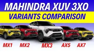 Mahindra XUV 3XO All Variants Compared - MX1, MX2, MX3, AX5, AX7, AX7 L - Hindi