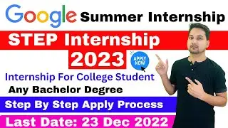 Google summer internship 2023 | Google STEP internship | Google off-campus internship #offcampus