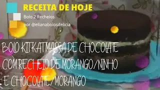 BOLO KIT KAT CHOCOLATE COM 2 RECHEIOS