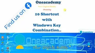 Become a Keyboard Master with keyboard Shortcuts|| Windows 10||Oneacademy