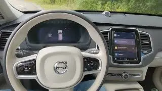 2022 Volvo XC90 B6 AWD engine start up, look around dashboard controls, screen, shifter, interior