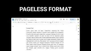 How to Use Pageless Format in Google Docs