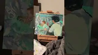 Revealing my TOP SECRET painting! #art #acrylicpainter #acrylicpainting