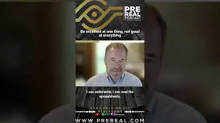 Be Excellent At One Thing, Not Good At Everything #shorts #realestate #podcast #prereal