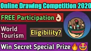 Free Online Drawing Competition 2020 | World Tourism | Get Special Certificate 🔥🤩