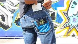 STONE ISLAND REFLECTIVE 5 POCKET JEANS - NICE BIT OF KIT THAT