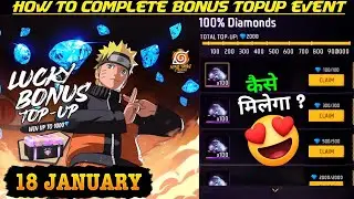 Naruto Special 100% Bonus Top-Up Event | Lucky Bonus Topup Me Double Diamond Kaise Milega 2025