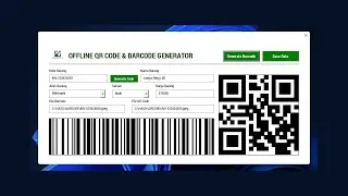 (OFFLINE)  QR CODE & BARCODE GENERATOR - NO INTERNET CONECTION