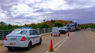 South Africa | Truck transporting table grapes stranded next to the road outside Keimoes