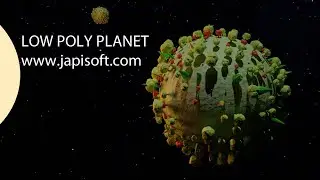 Scatter PRO addon for Blender - Generate a low poly planet