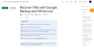 Qwiklabs | Recover VMs with Google Backup and DR Service
