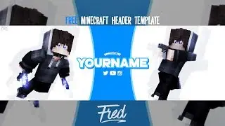 FREE Minecraft Twitter Header Template Speedart
