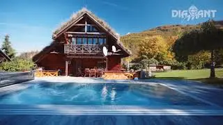 Overflow pool Diamant PPline Elite 6 x 3 x 1,5 in grey color with PRESTIGEline pool enclosure.