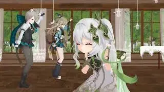 【MMD】原神 Genshin Impact -『chipi chipi chapa chapa』-【Lynette,Nahida,Kirara】