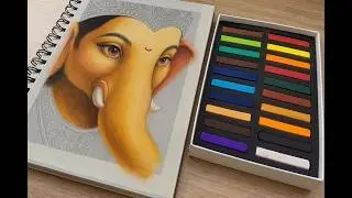 😱Easy Lord Ganesha Drawing with Soft Pastels | Step by Step Tutorial 😍 (part 2)