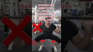Barbell squats propper knee position #shorts