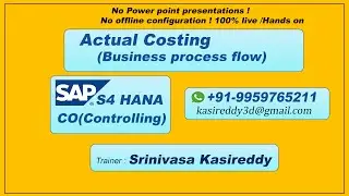 Actual Costing - Business Process flow across modules and components