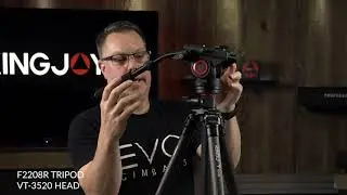 KingJoy F2208R Tripod with VT3520 Fluid Head for Pro Video