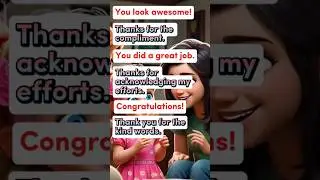 Speak fluent English - Compliments Answers #youtubeshorts #compliments #englishconversation