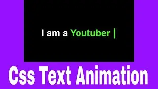 CSS Text Animation by using Html and css only||No jquery or bootstrap