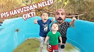 PİS HAVUZUMUZU TEMİZLEDİK! HAVUZUN İÇİNDEN NELER ÇIKTI!