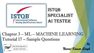 ISTQB AI Tester | Sample Questions of Chapter 3 | AI Tester Sample Questions | AI Tutorials