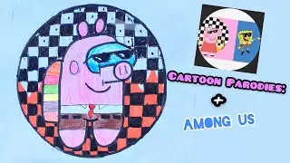 Drawing Cartoon Parodies Profile Pic As An Among Us Character.