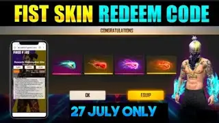 Free Fire Today Redeem Code 27 July | ff Redeem Codes | Fist Skin Redeem Code Free Fire