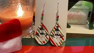 Snowman Snowmen Sublimation Earrings