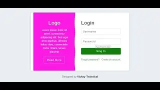 Login Page In HTML CSS