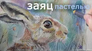 Как нарисовать ЗАЙЦА сухой пастелью 🐇