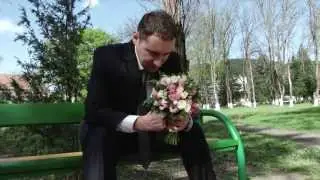 Встреча жениха с невестой в парке. Свадебный клип