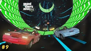 GTA 5 Neo Nights Amazing Stunt Race | No Copyright Gameplay