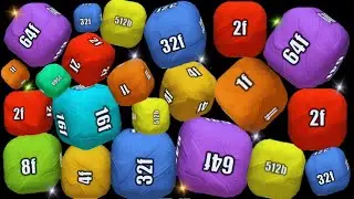 MERGE CUBE 2048 - Casual Gameplay (Reach 64f, 128f) #gameparkarea #mergecube