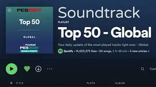 Soundtrack Spotify Top Global for PES 2017 & PES 2021 (Compatible All Patch)
