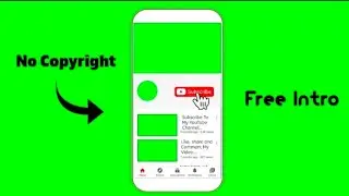 (Nocopyright2) Subscribe intro mobile icon | green screen | chrome key | agra technical |