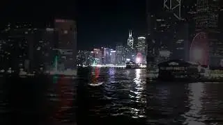 HongKong night view Tsim tsa shui to central