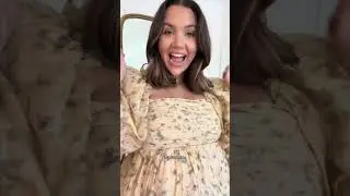 Trying on bump friendly dresses 