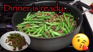 How to cook Ground Beef with Green Beans Stir Fry! (Quick and Easy Recipe)