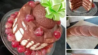 layer cake RECETTE  GOURMANDE لاير كيك  ناجح بدون فرن فقط بي مقلات