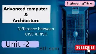 Advanced computer architecture Difference b/w CISC &RISC in hindi |Unit -2|b.tech|Cse|6thsem#cse#yt