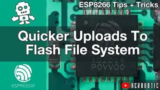 ESP8266 Web Server Upload Files Quick To SPIFFS Flash Memory Over HTTP w/ Arduino IDE