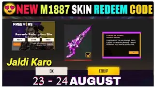 Free Fire Redeem Code Today 23 August | Evo M1887 Skin Redeem Code | FF Redeem Code Today