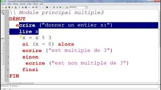Tutorial -LES STRUCTURES DE CONTRÔLE CONDITIONNELLES | La Forme SI ...ALORS | Apprendre l'algorithme